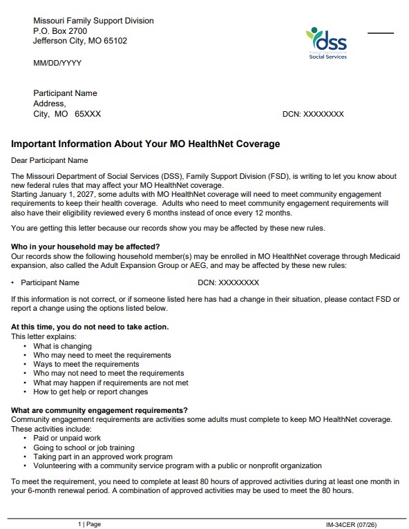 DSS notice