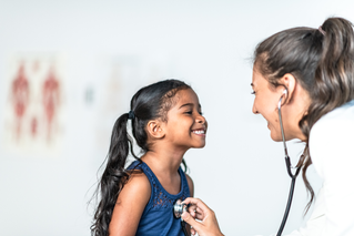 child with doctor